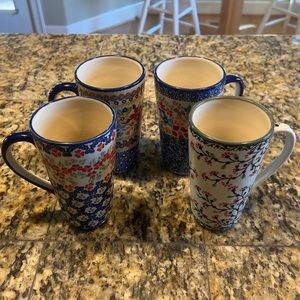 Polish Pottery Mugs (4)
